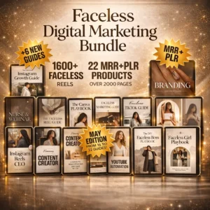 22 Faceless Digital Marketing MRR Products