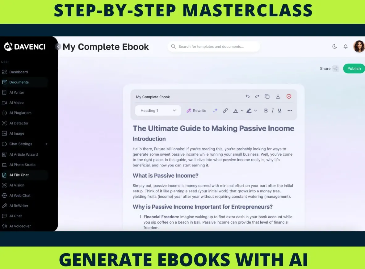 AI eBook Creation Masterclass | Step-by-Step Course with Video Lessons - Image 2