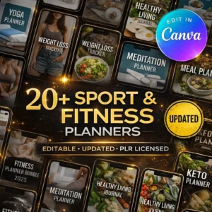 Fitness Planners Bundle | PLR & MRR Resell Rights Included