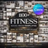 Fitness social media templates for Canva
