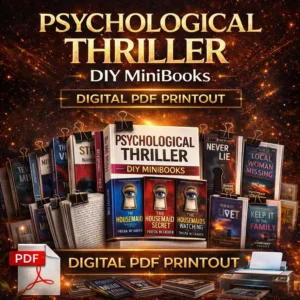 Psychological Thriller DIY MiniBooks | Digital PDF Printables